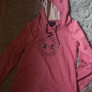 Under amour pink and purple sweat shirt